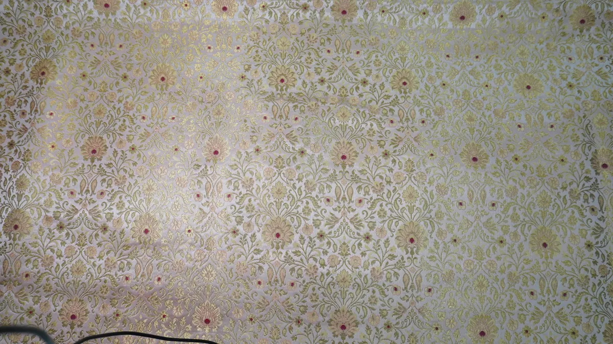 KashiFab_banarasi_kimkhab_brocade_cho_u12_grey_01 KashiFab Banarasi Kimkhab Brocade Grey fabric wholesale Varanasi