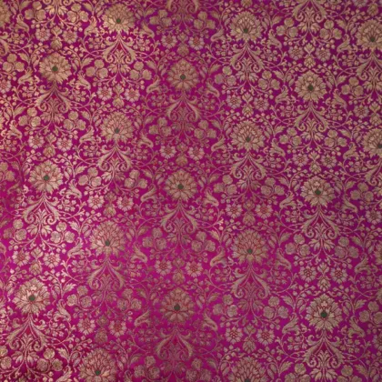 KashiFab Banarasi Kimkhab Brocade Wine fabric wholesale Varanasi