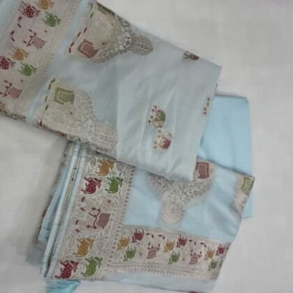 KashiFab BANARASI LADIES SUIT SET online - authentic Varanasi weave