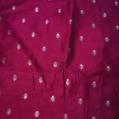 KashiFab_banarasi_pure_raw_silk_zari_booti_cho_u01_wine_01 KashiFab Banarasi Pure Raw Silk Zari Booti Wine fabric wholesale Varanasi
