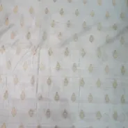 KashiFab Banarasi Pure Raw Silk Zari Booti Grey fabric wholesale Varanasi