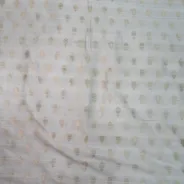 KashiFab Banarasi Pure Raw Silk Zari Booti Grey fabric wholesale Varanasi