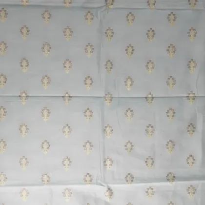 KashiFab Banarasi Pure Resham Cotton Meena Jacquard Grey fabric wholesale Varanasi