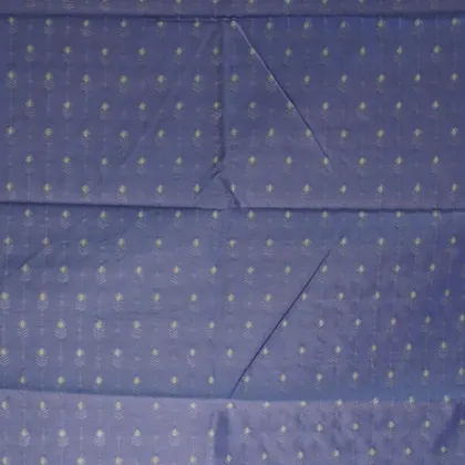 KashiFab Banarasi Pure Resham Cotton Meena Jacquard Navy fabric wholesale Varanasi
