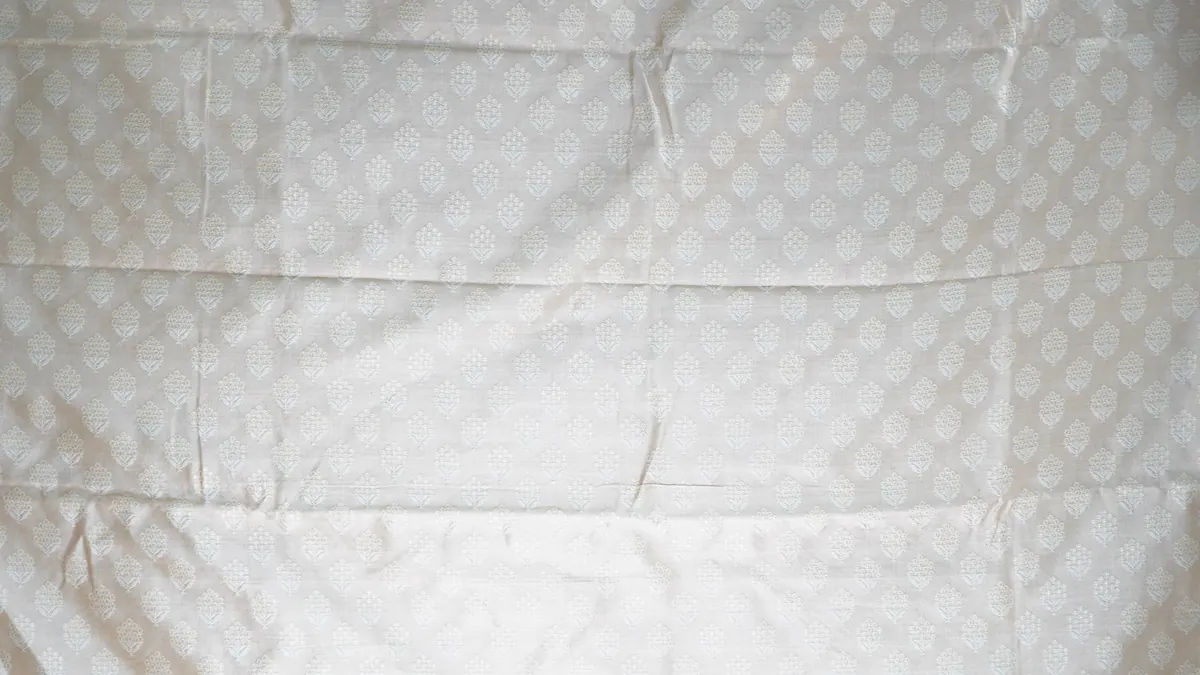 KashiFab Banarasi Pure Resham Cotton Meena Jacquard Grey fabric wholesale Varanasi