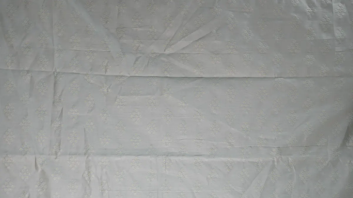 KashiFab Banarasi Pure Resham Cotton Meena Jacquard Grey fabric wholesale Varanasi