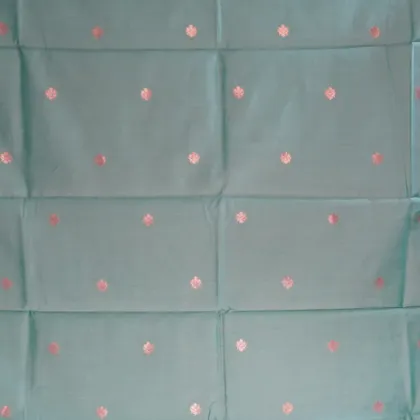 KashiFab Banarasi Resham Zari Meena Brocade Teal fabric wholesale Varanasi