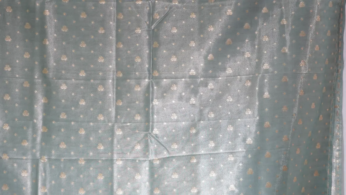 KashiFab_banarasi_sartan_zari_meena_brocade_cho_u04_grey_01 KashiFab Banarasi Sartan Zari Meena Brocade Grey fabric wholesale Varanasi
