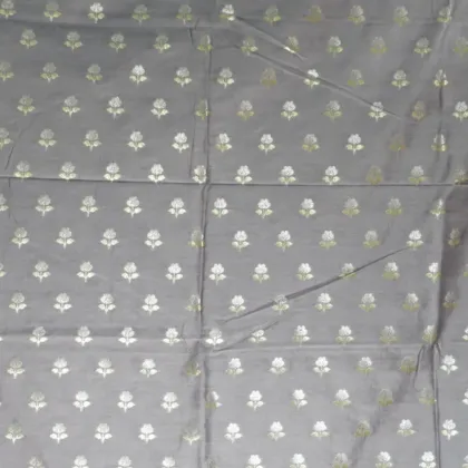 KashiFab Banarasi Sartan Zari Meena Brocade Grey fabric wholesale Varanasi