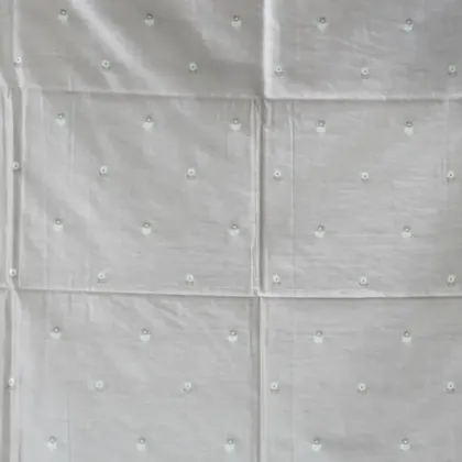KashiFab Banarasi Sartan Zari Meena Brocade Grey fabric wholesale Varanasi