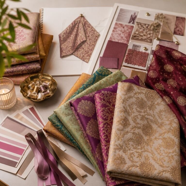 KashiFab Banarasi Silk for Boutiques and Designers - Banaras silk fabric online
