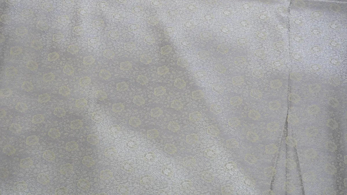 KashiFab Banarasi Vintage Brocade Grey fabric wholesale Varanasi