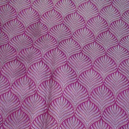KashiFab Banarasi Vintage Brocade Magenta fabric wholesale Varanasi