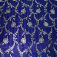 KashiFab Banarasi Vintage Brocade Navy fabric wholesale Varanasi