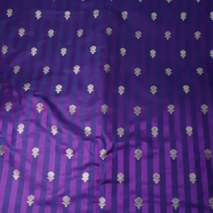 KashiFab Banarasi Vintage Brocade Purple fabric wholesale Varanasi