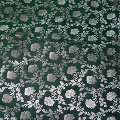 KashiFab Banarasi Vintage Brocade Teal fabric wholesale Varanasi