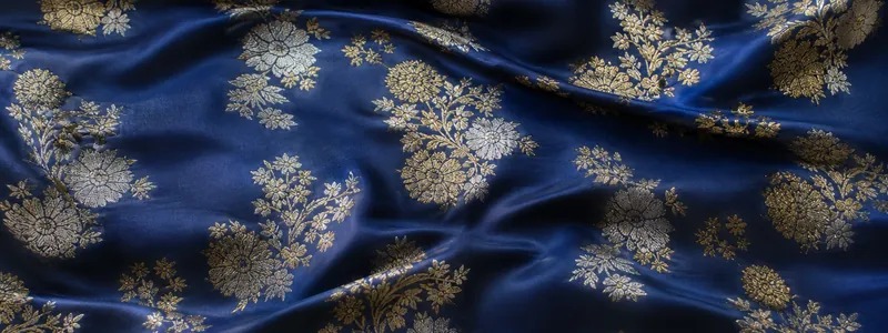 KashiFab brocade silk fabric for kurta - Banaras motif weave