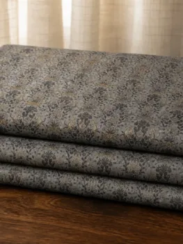 KashiFab Banarasi Heritage Embroidery Fabric folded on table - Banaras fabric cover