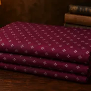 KashiFab Banarasi Katan Spun Meena Brocade folded on table - Banaras fabric cover