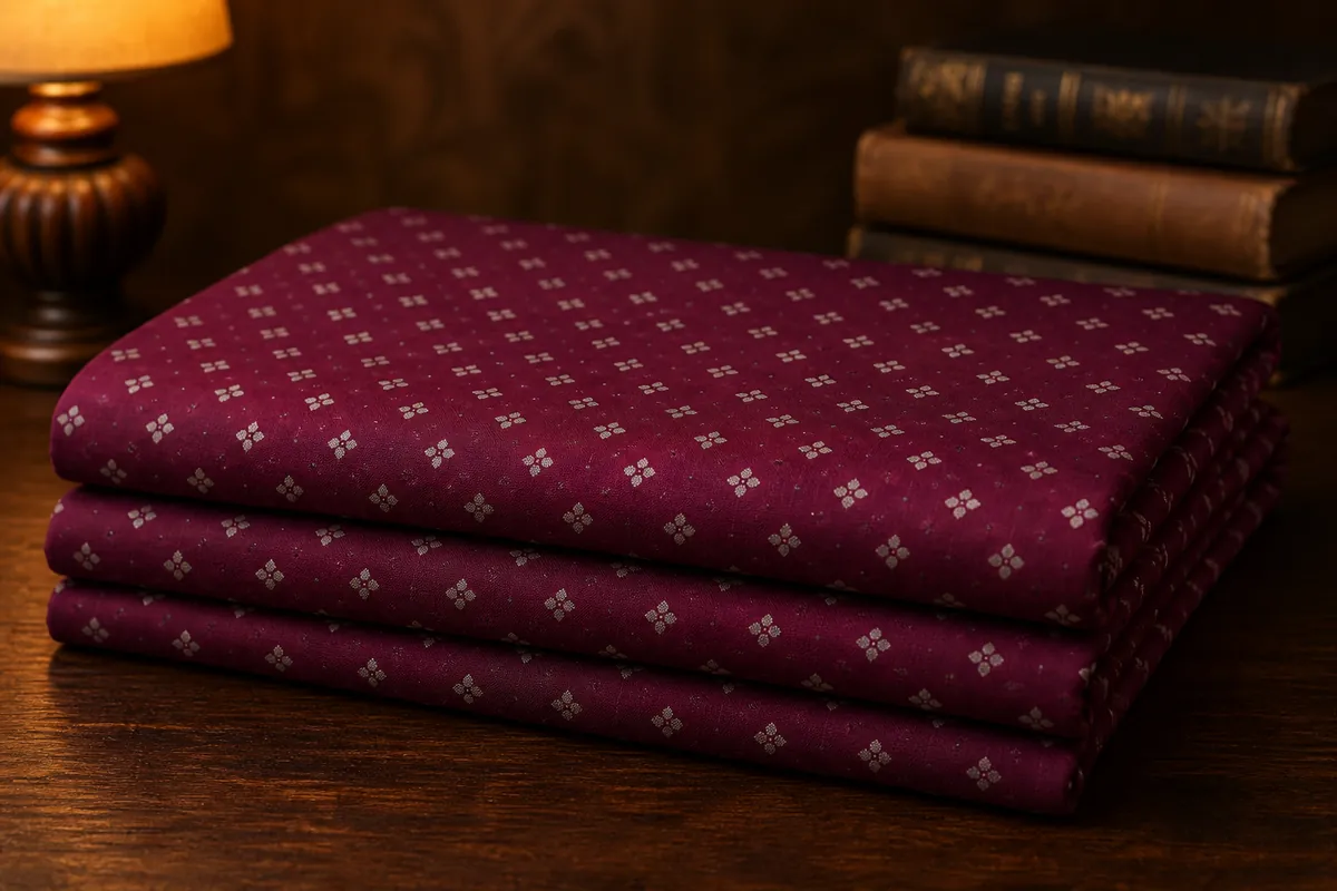KashiFab_cho_card1_katan_meena_brocade_d36_cover KashiFab Banarasi Katan Spun Meena Brocade folded on table - Banaras fabric cover