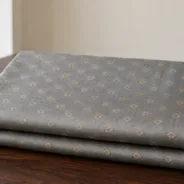 KashiFab Banarasi Katan Spun Meena Brocade folded on table - Banaras fabric cover