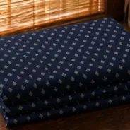 KashiFab Banarasi Katan Spun Meena Brocade folded on table - Banaras fabric cover