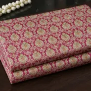 KashiFab Banarasi Kimkhab Brocade folded on table - Banaras fabric cover
