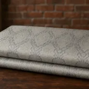 KashiFab Banarasi Kimkhab Brocade folded on table - Banaras fabric cover