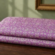 KashiFab Banarasi Kimkhab Brocade folded on table - Banaras fabric cover