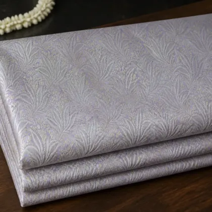 KashiFab Banarasi Kimkhab Brocade folded on table - Banaras fabric cover
