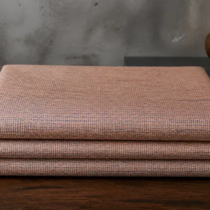 KashiFab Banarasi Pure Matka Silk folded on table - Banaras fabric cover