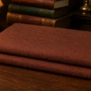 KashiFab Banarasi Pure Matka Silk folded on table - Banaras fabric cover