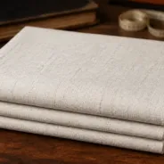 KashiFab Banarasi Pure Matka Silk folded on table - Banaras fabric cover
