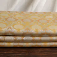 KashiFab Banarasi Rangkat Royale Brocade folded on table - Banaras fabric cover