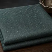 KashiFab Banarasi Pure Resham Cotton Meena Jacquard folded on table - Banaras fabric cover