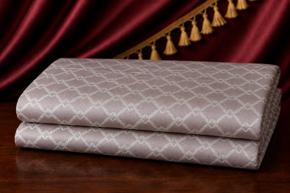 KashiFab_cho_card1_sartan_meena_u03_cover-1 KashiFab Banarasi Sartan Zari Meena Brocade folded on table - Banaras fabric cover