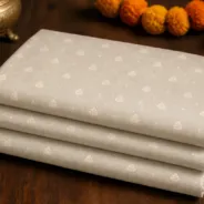 KashiFab Banarasi Sartan Zari Meena Brocade folded on table - Banaras fabric cover