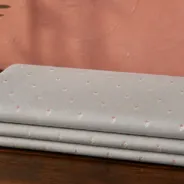 KashiFab Banarasi Sartan Zari Meena Brocade folded on table - Banaras fabric cover