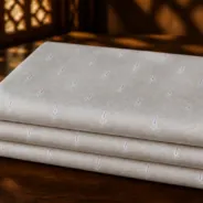 KashiFab Banarasi Sartan Zari Meena Brocade folded on table - Banaras fabric cover