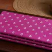 KashiFab Banarasi Sartan Zari Meena Brocade folded on table - Banaras fabric cover