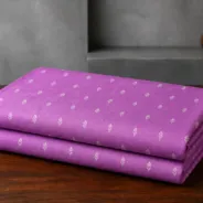 KashiFab Banarasi Sartan Zari Meena Brocade folded on table - Banaras fabric cover