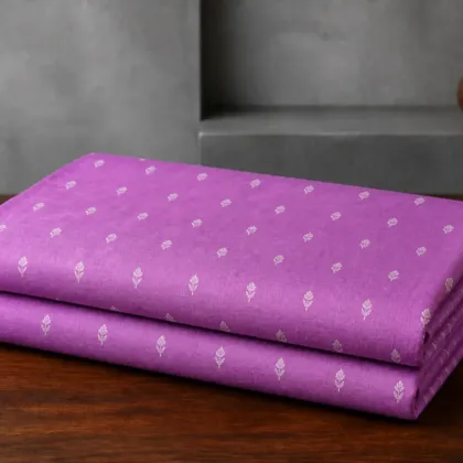 KashiFab Banarasi Sartan Zari Meena Brocade folded on table - Banaras fabric cover