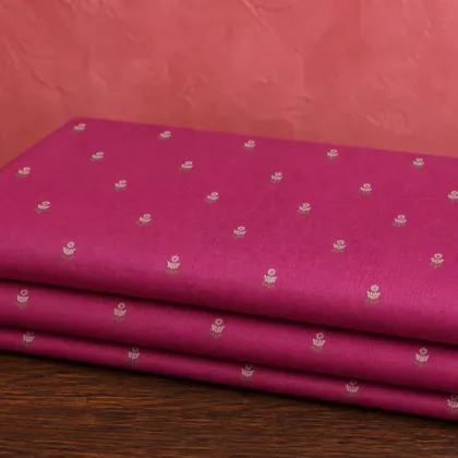 KashiFab Banarasi Sartan Zari Meena Brocade folded on table - Banaras fabric cover