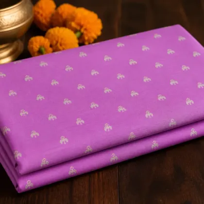 KashiFab Banarasi Sartan Zari Meena Brocade folded on table - Banaras fabric cover