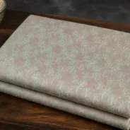 KashiFab Banarasi Vintage Brocade folded on table - Banaras fabric cover