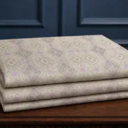KashiFab Banarasi Vintage Brocade folded on table - Banaras fabric cover
