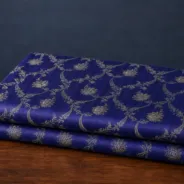 KashiFab Banarasi Vintage Brocade folded on table - Banaras fabric cover