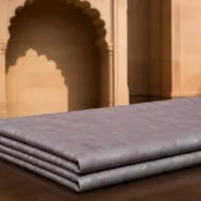 KashiFab Banarasi Vintage Brocade folded on table - Banaras fabric cover