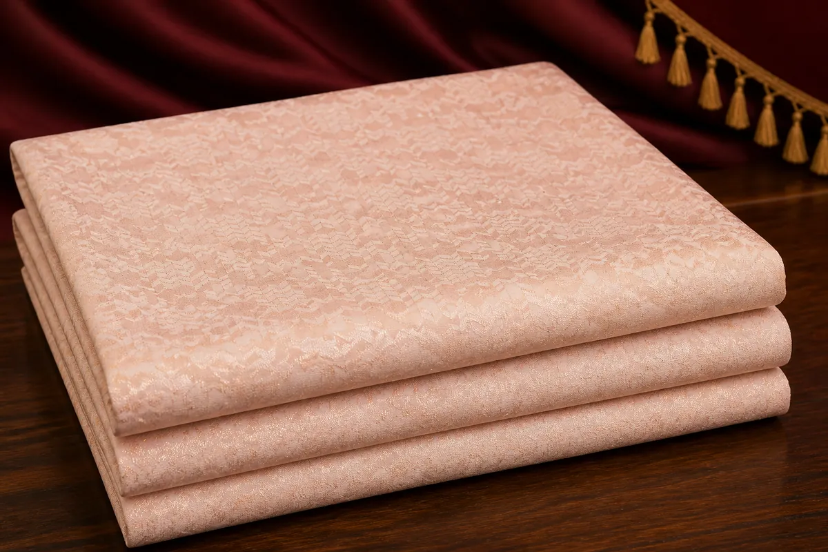 KashiFab_cho_card1_viscose_jacquard_u04_cover KashiFab Banarasi Fancy Yarn Viscose Jacquard folded on table - Banaras fabric cover