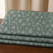 KashiFab Banarasi Fancy Yarn Viscose Jacquard folded on table - Banaras fabric cover